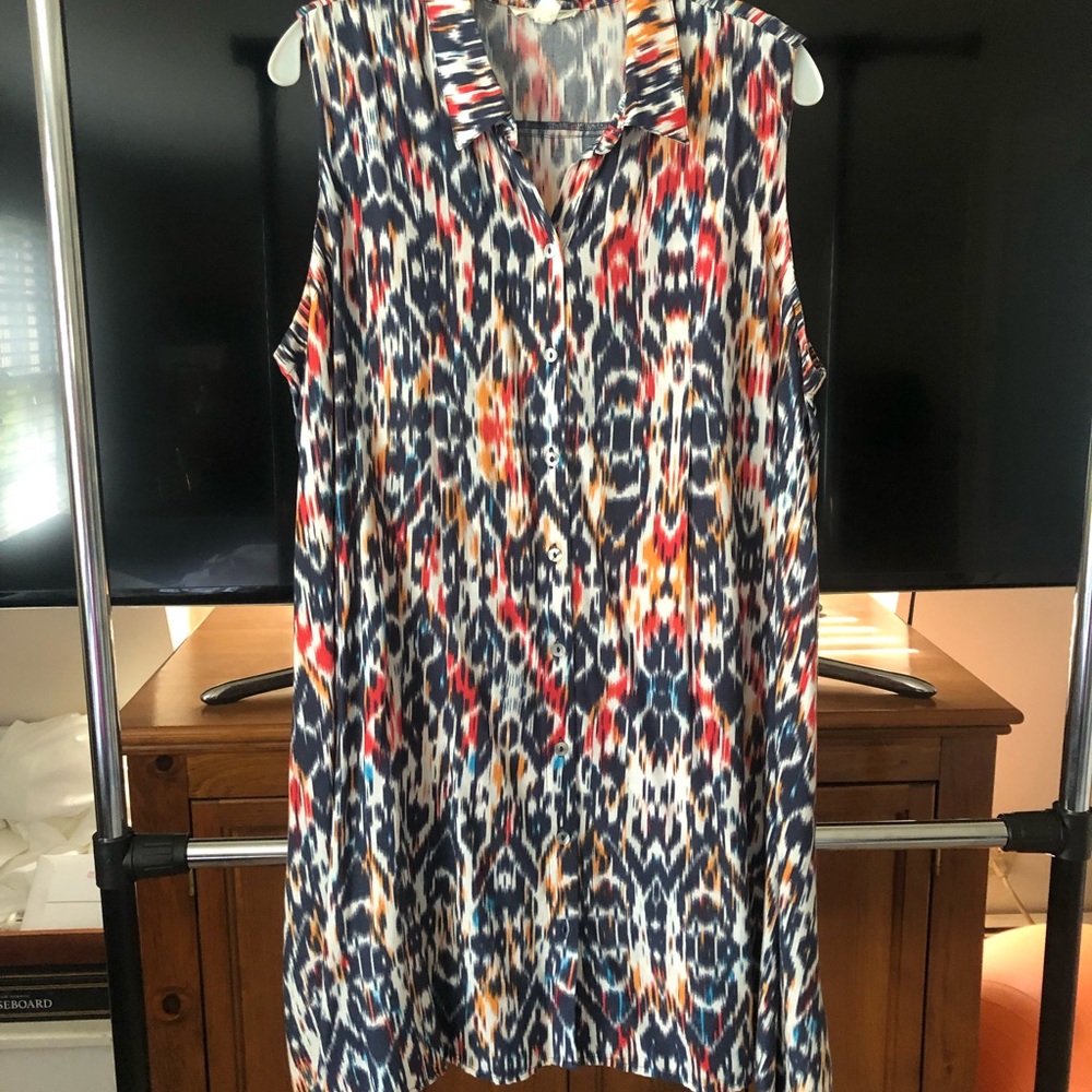 Beachlunchlounge sleeveless collar button down 
Flowy  dress - Picture 3 of 5